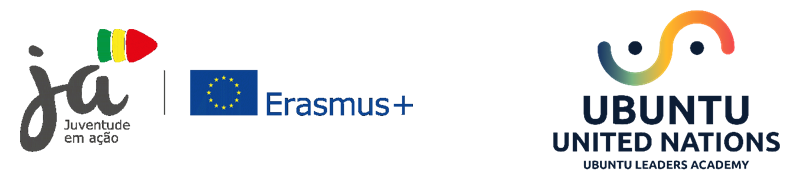 Logotipos Juvenud en Acción, Erasmus Plus; Ubuntu.