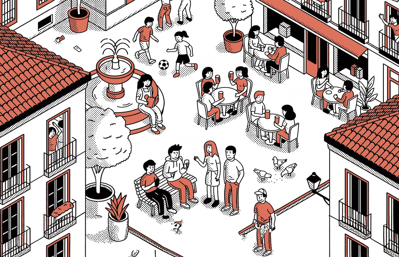 Ilustración para el informe Jóvenes españoles 2026.